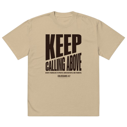Keep On Calling Above Unisex Oversized Graphic T-Shirt – Faded Style Tee