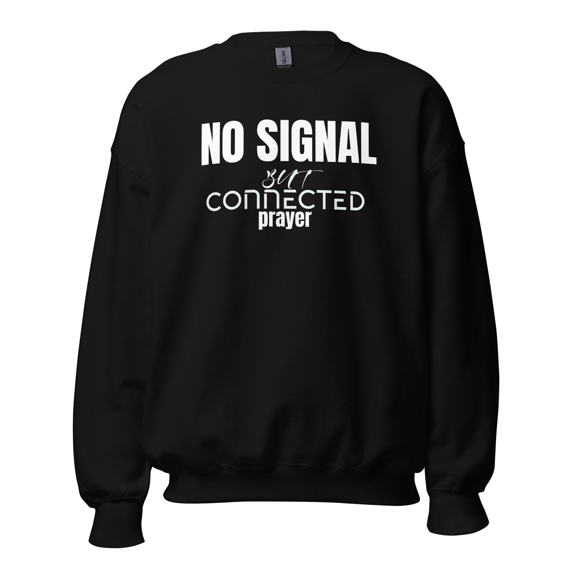 Black sweatshirt with 'LIFT HEAVY UNIVERSITY' text on a white background