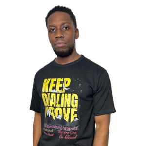 Prayer keep on calling above black t shirt